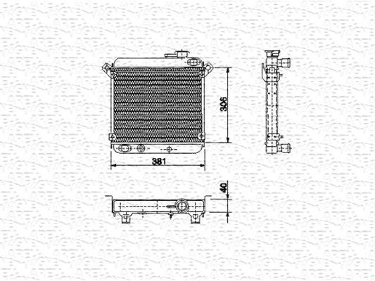 MAGNETI MARELLI Радиатор, охлаждение двигателя 350213452000